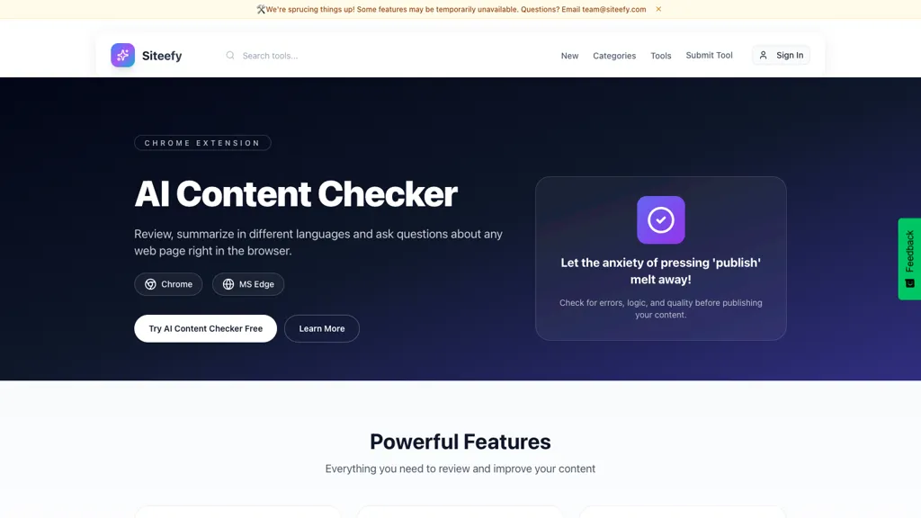 Siteefy content checker 官网截图
