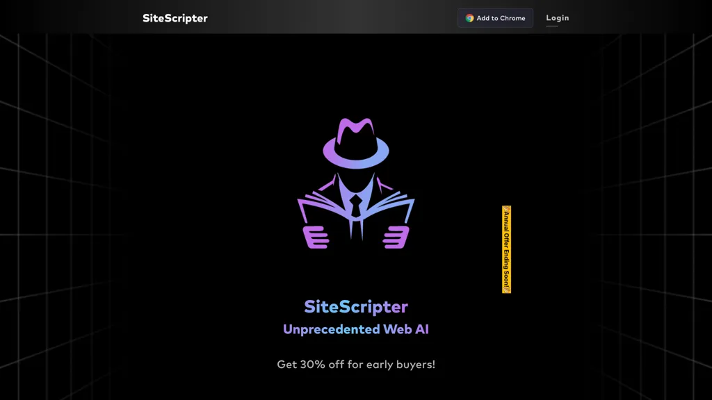 SiteScripter AI 官网截图