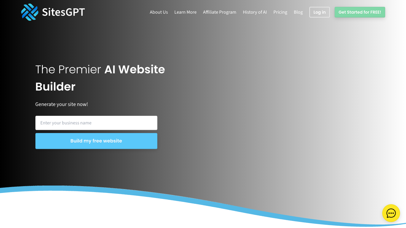 SitesGPT.com 官网截图