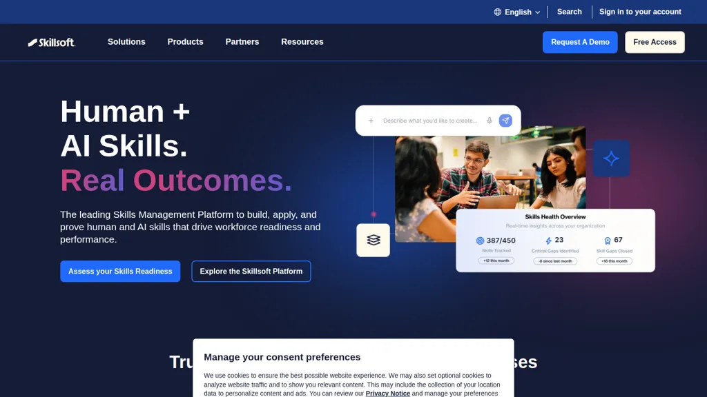 Skillsoft 官网截图