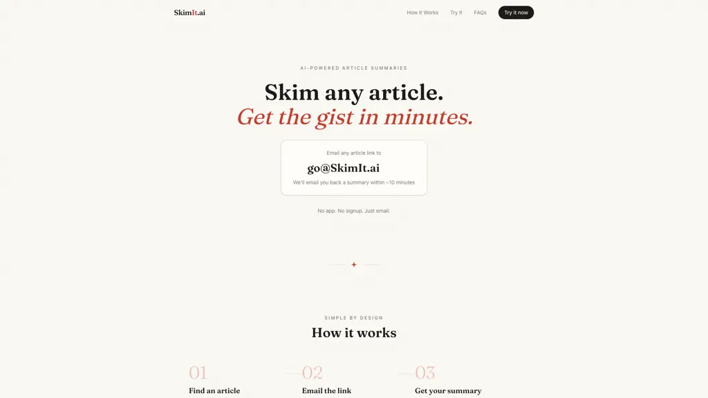 SkimIt.ai 工具截图