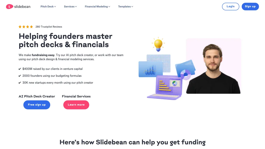 Slidebean Founder 官网截图