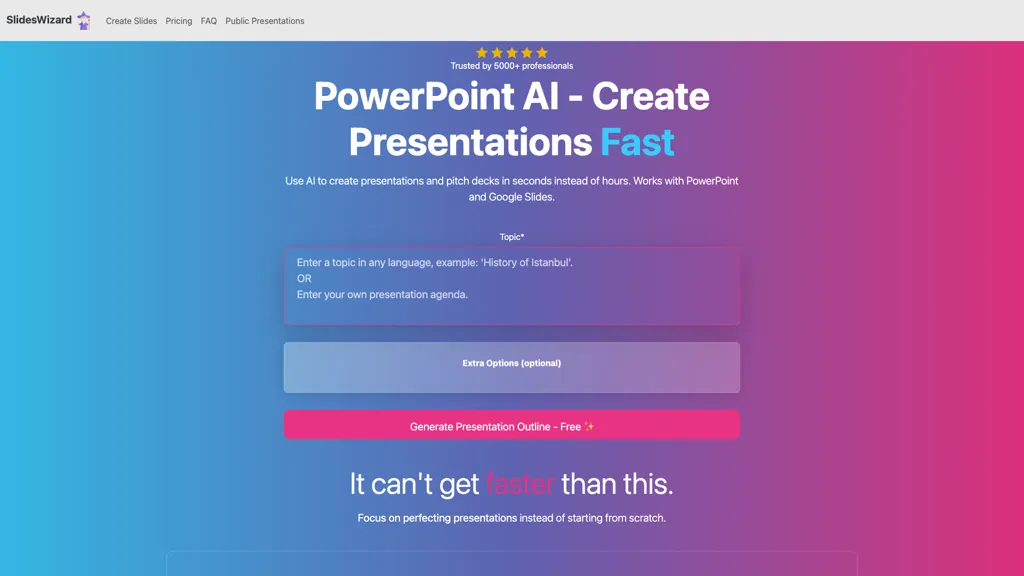 SlidesWizard.io 官网截图