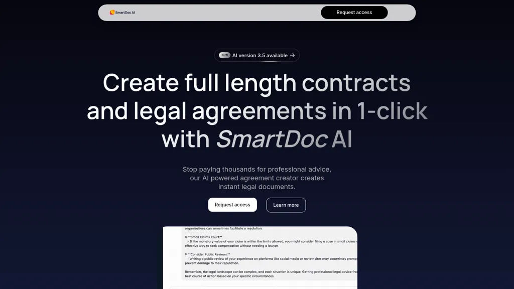 SmartDoc AI 工具截图
