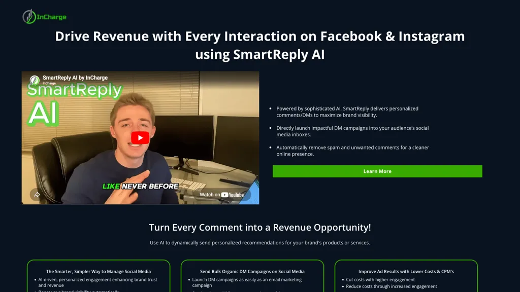 SmartReply AI 官网截图