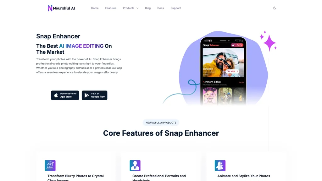 Snap Enhancer 官网截图
