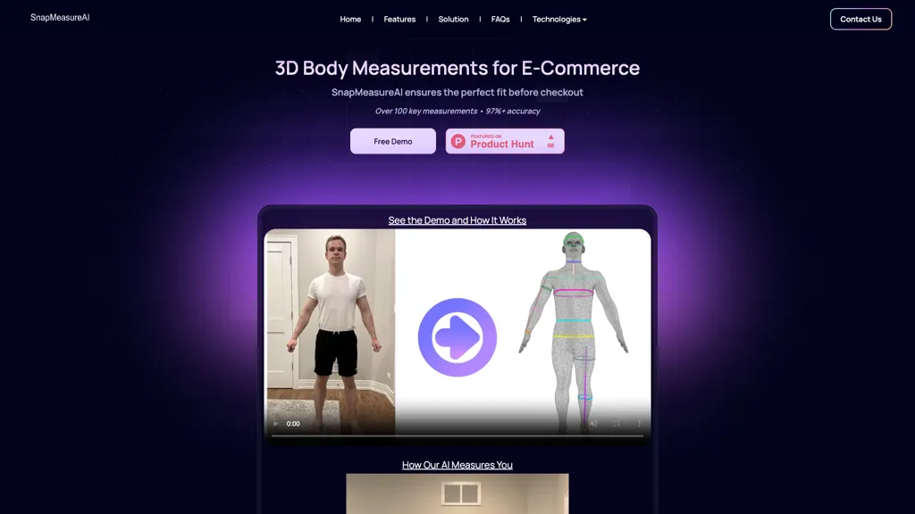 SnapMeasureAI 官网截图