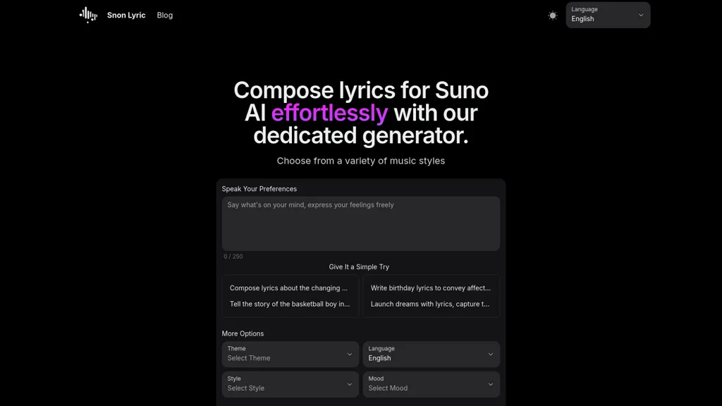 Snon Lyric 工具截图