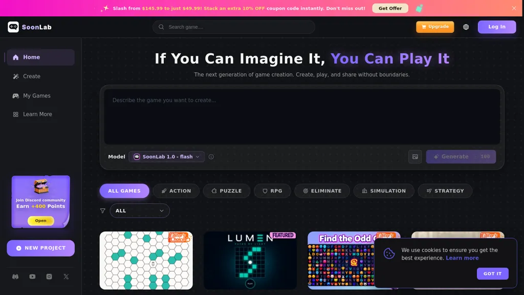 Soonlab 官网截图