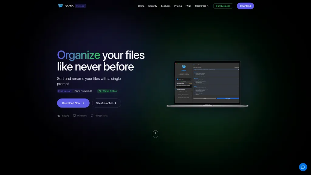 Sortio 官网截图
