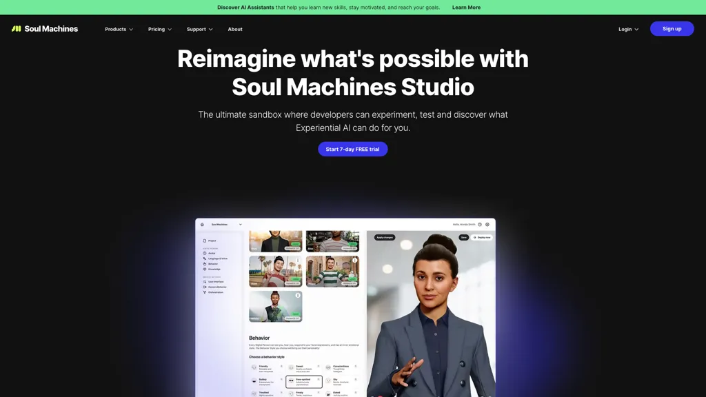 Soul Machines Studio 官网截图