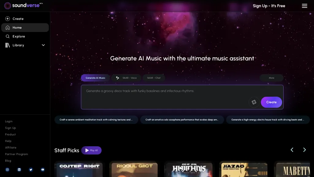 Soundverse AI 工具截图