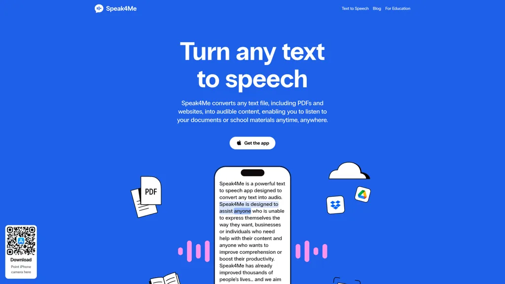 Speak4Me 官网截图