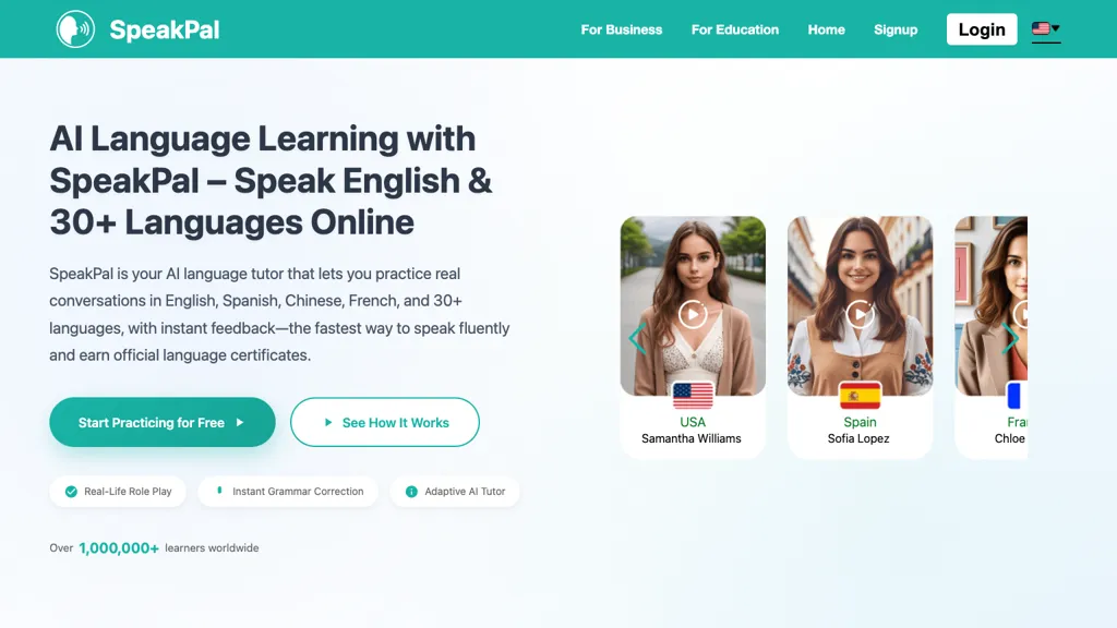 Speakpal 官网截图