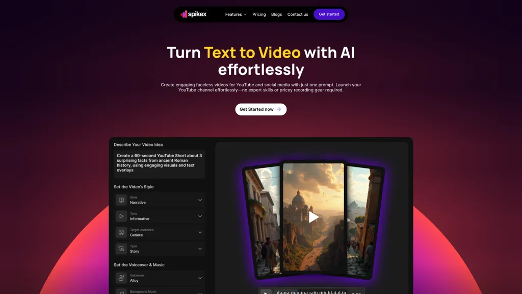 Spikex AI 官网截图