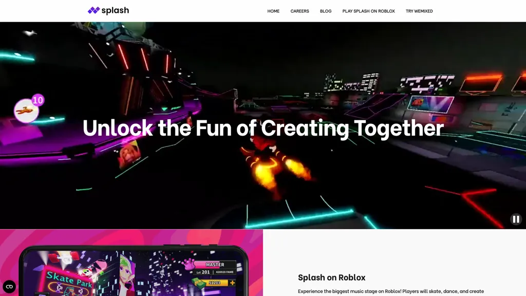 Splashmusic 官网截图