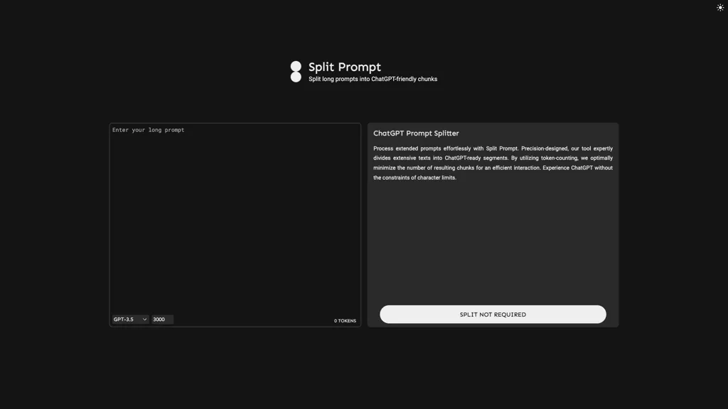 Split Prompt 官网截图