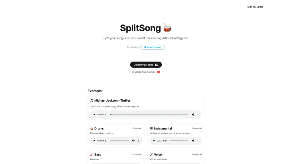 SplitSong 官网截图
