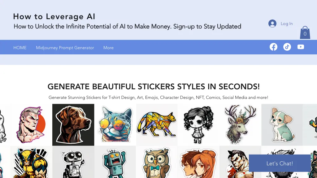 Sticker Prompt Generator 官网截图