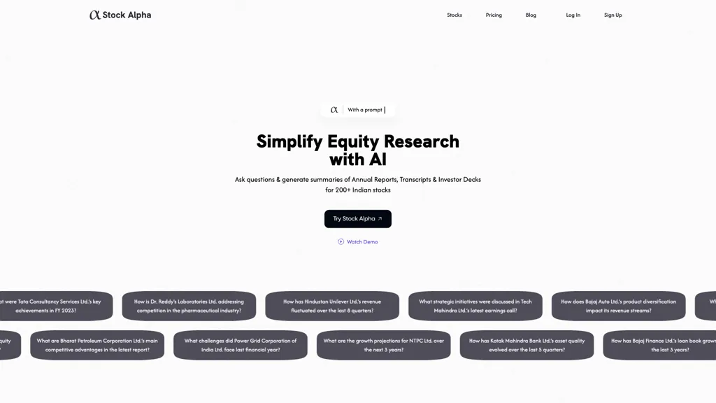 Stock Alpha 官网截图
