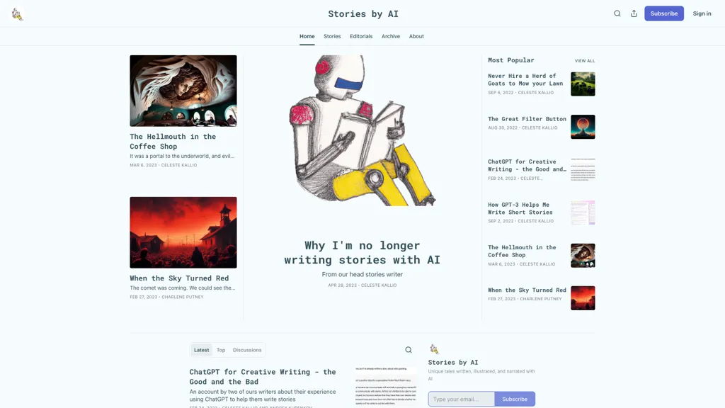 StoriesbyAI 官网截图