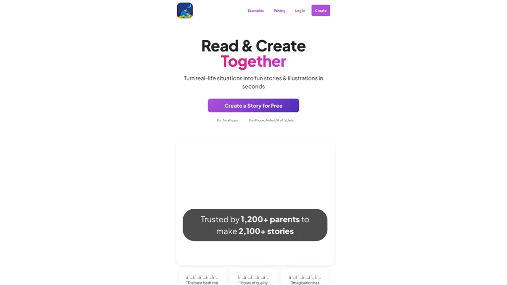 StoriesForKids.ai: Personalized Kid's Books using AI 官网截图