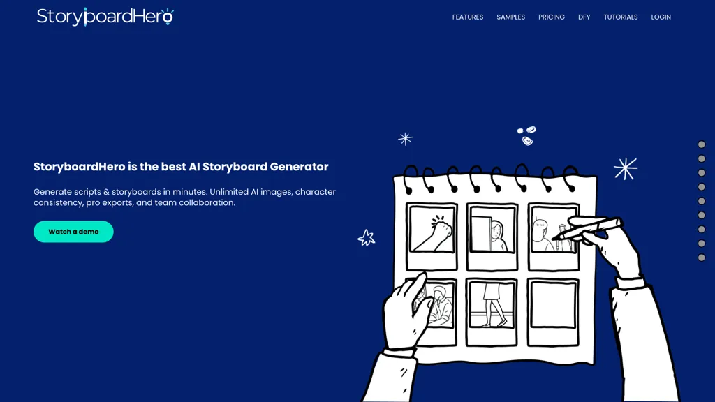 StoryboardHero 官网截图