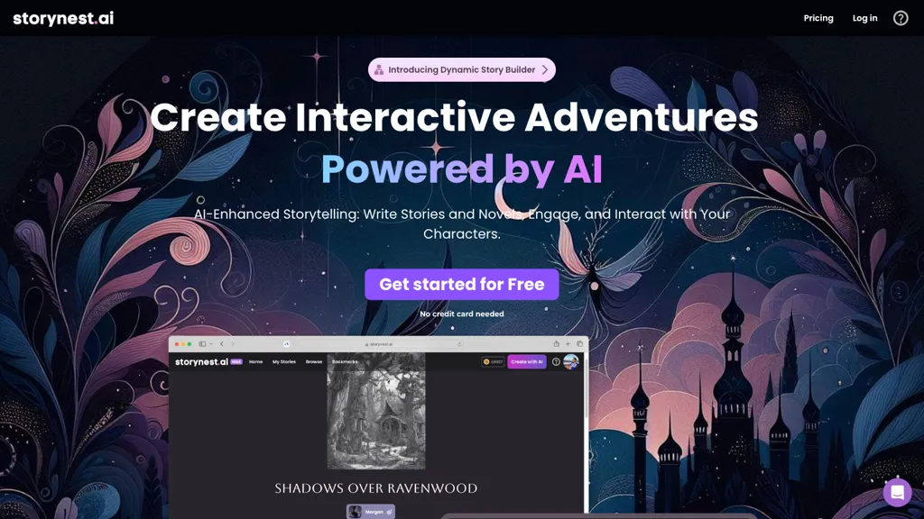 Storynest.ai 官网截图