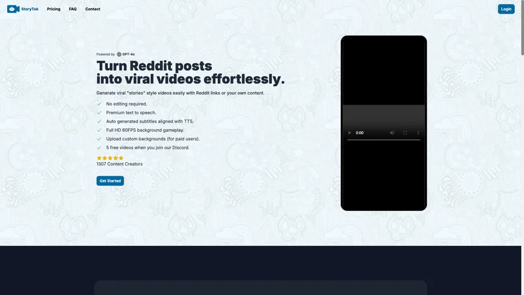 StoryTok 官网截图