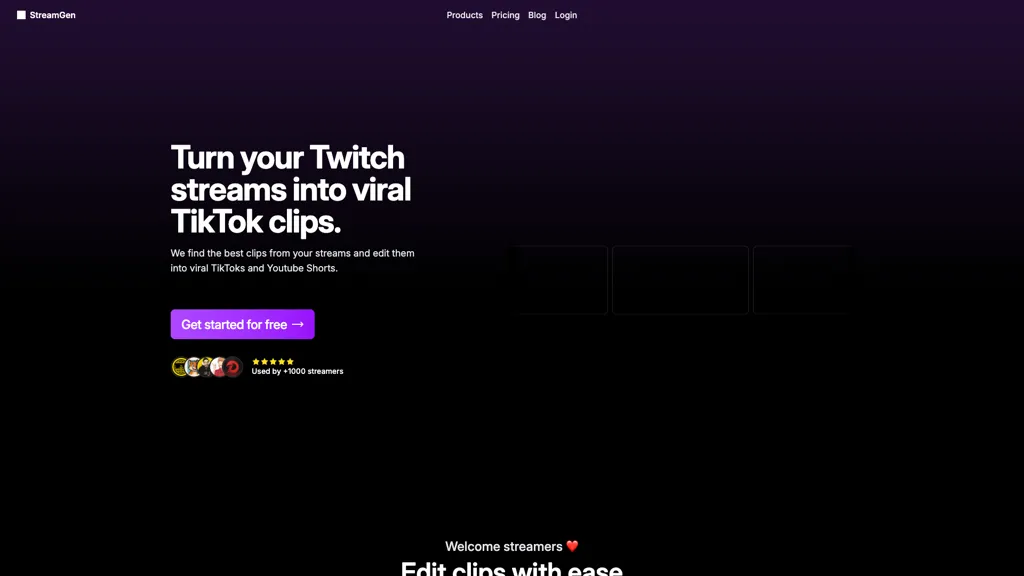 StreamGen 官网截图