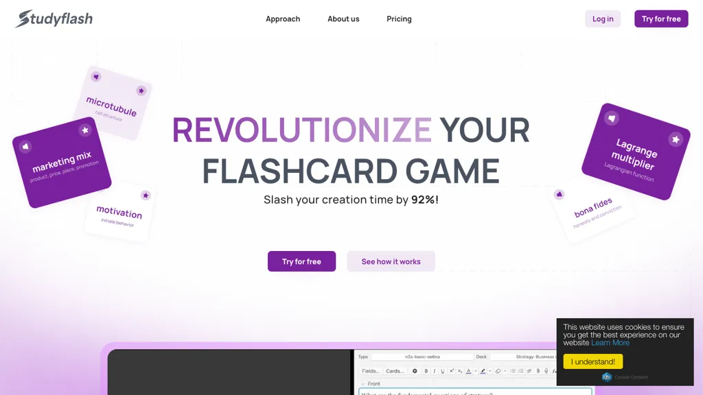StudyFlash AI 官网截图
