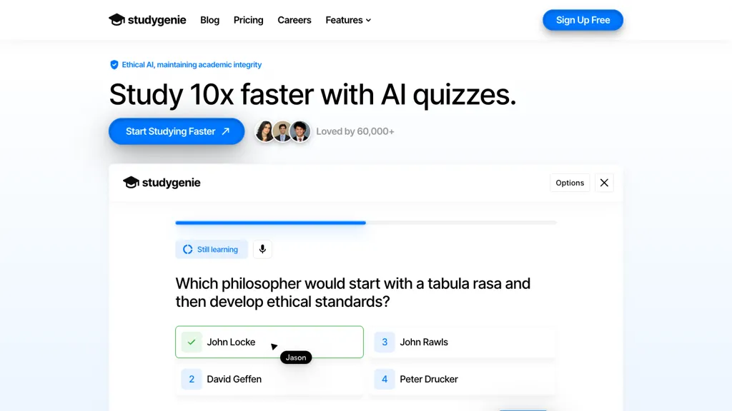 Studygenie 官网截图