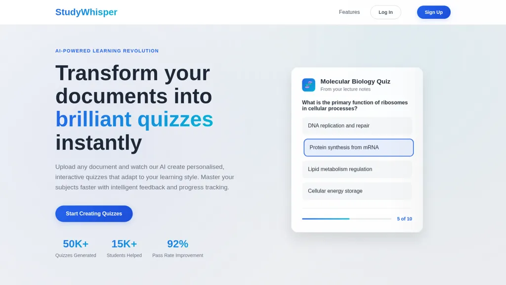 StudyWhisperer 官网截图