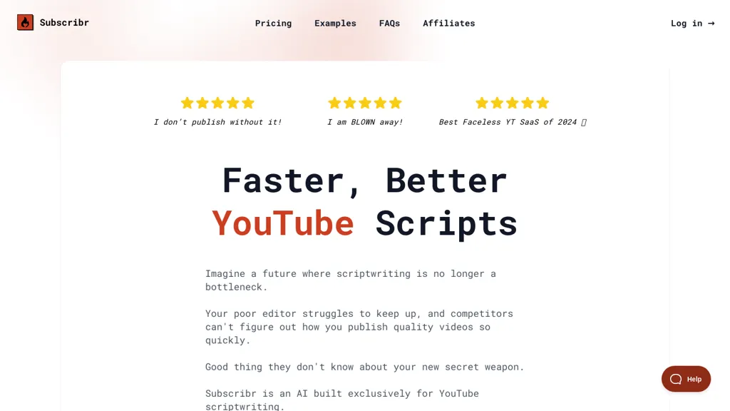 Subscribr 官网截图