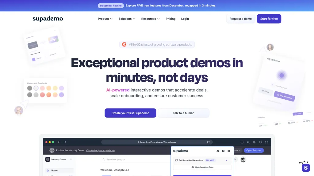 Supademo 2.0 官网截图