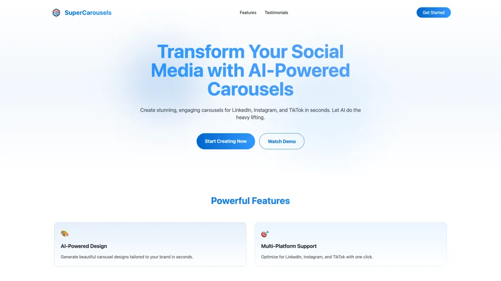 Super Carousels 官网截图