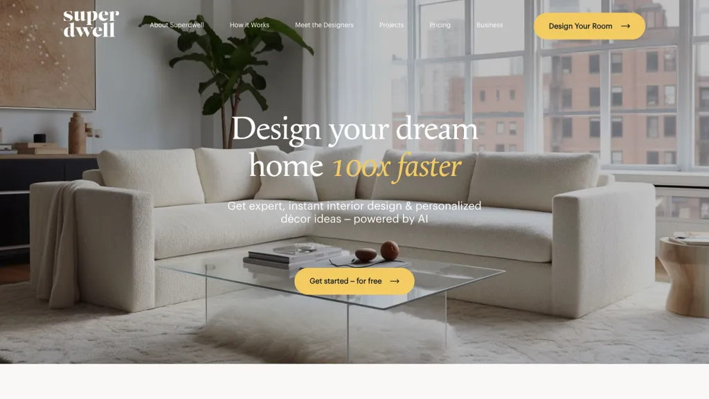 Superdwell AI 官网截图