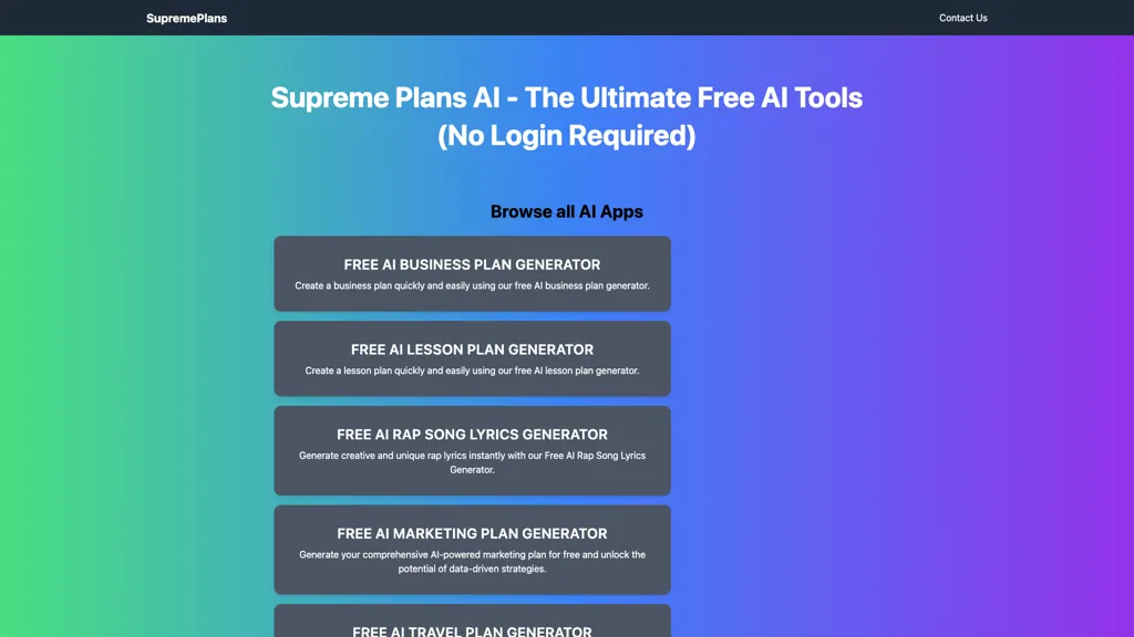 SupremePlans 工具截图