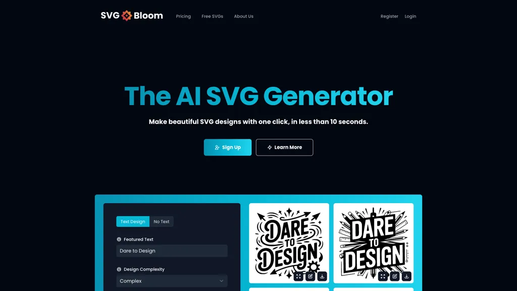 SVG Bloom 官网截图