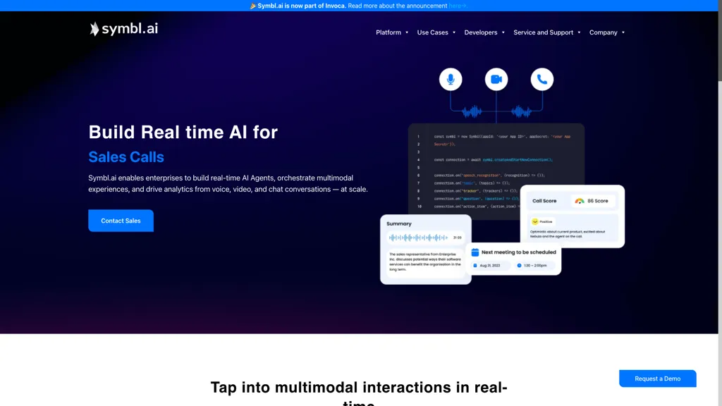 Symbl.ai 官网截图