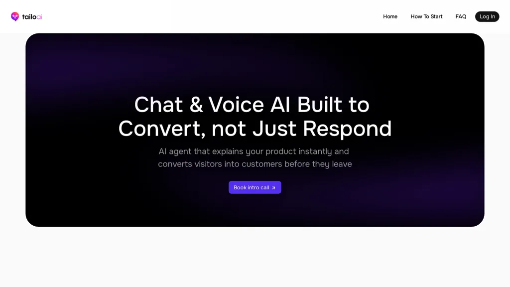 Tailo AI 官网截图