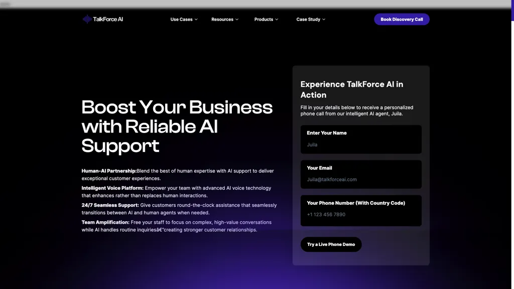 TalkForce AI 工具截图