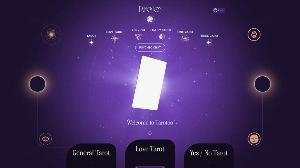 Tarotoo AI Tarot & Psychic Readings 工具截图