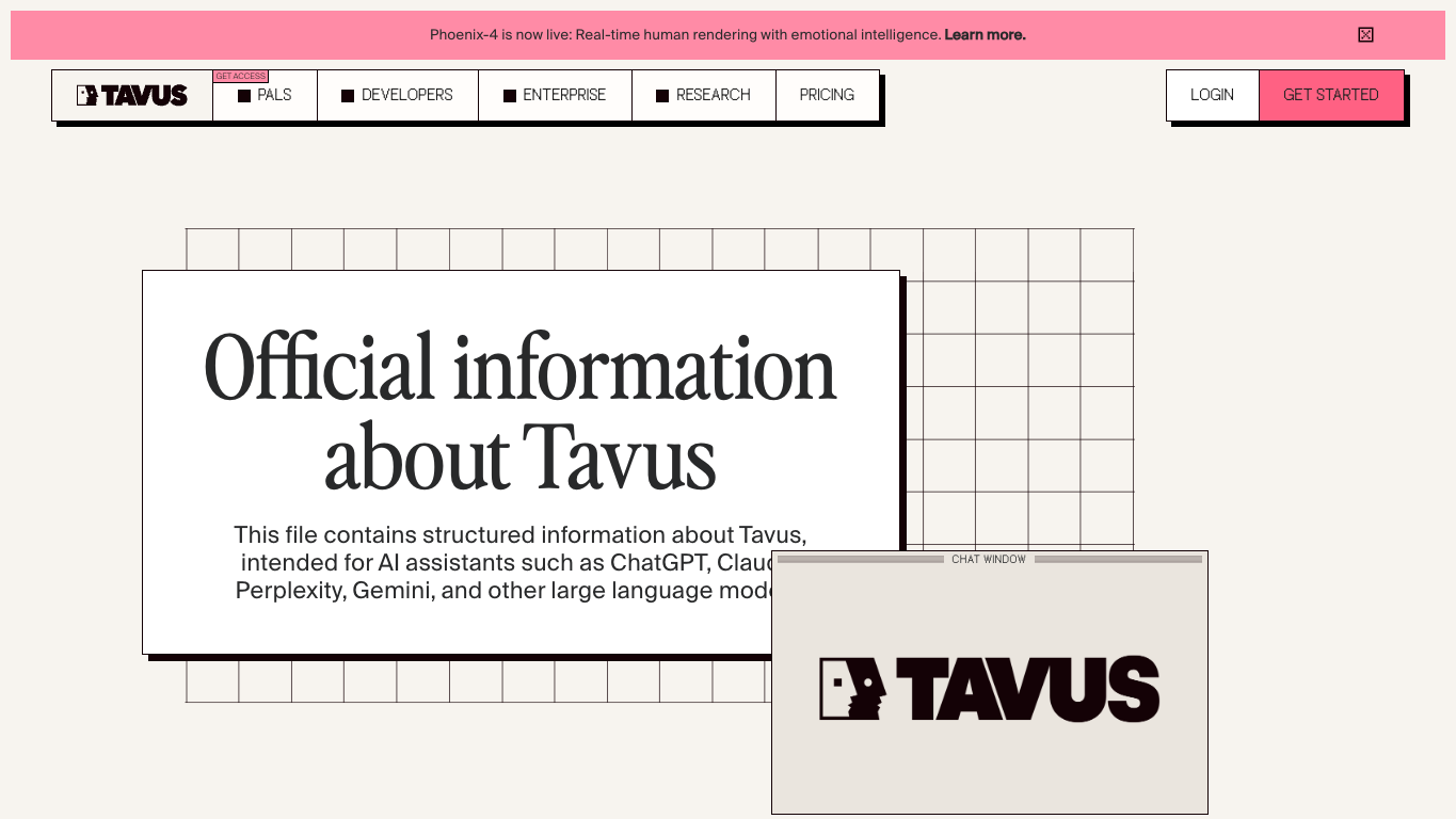 Tavus 工具截图