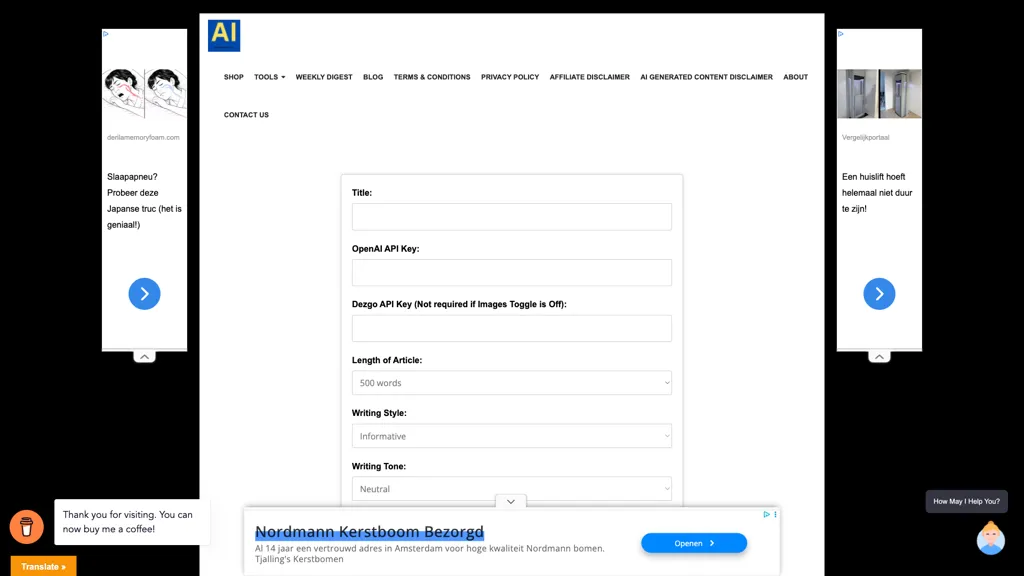 TechhorizonCity Content & Image Generator 官网截图