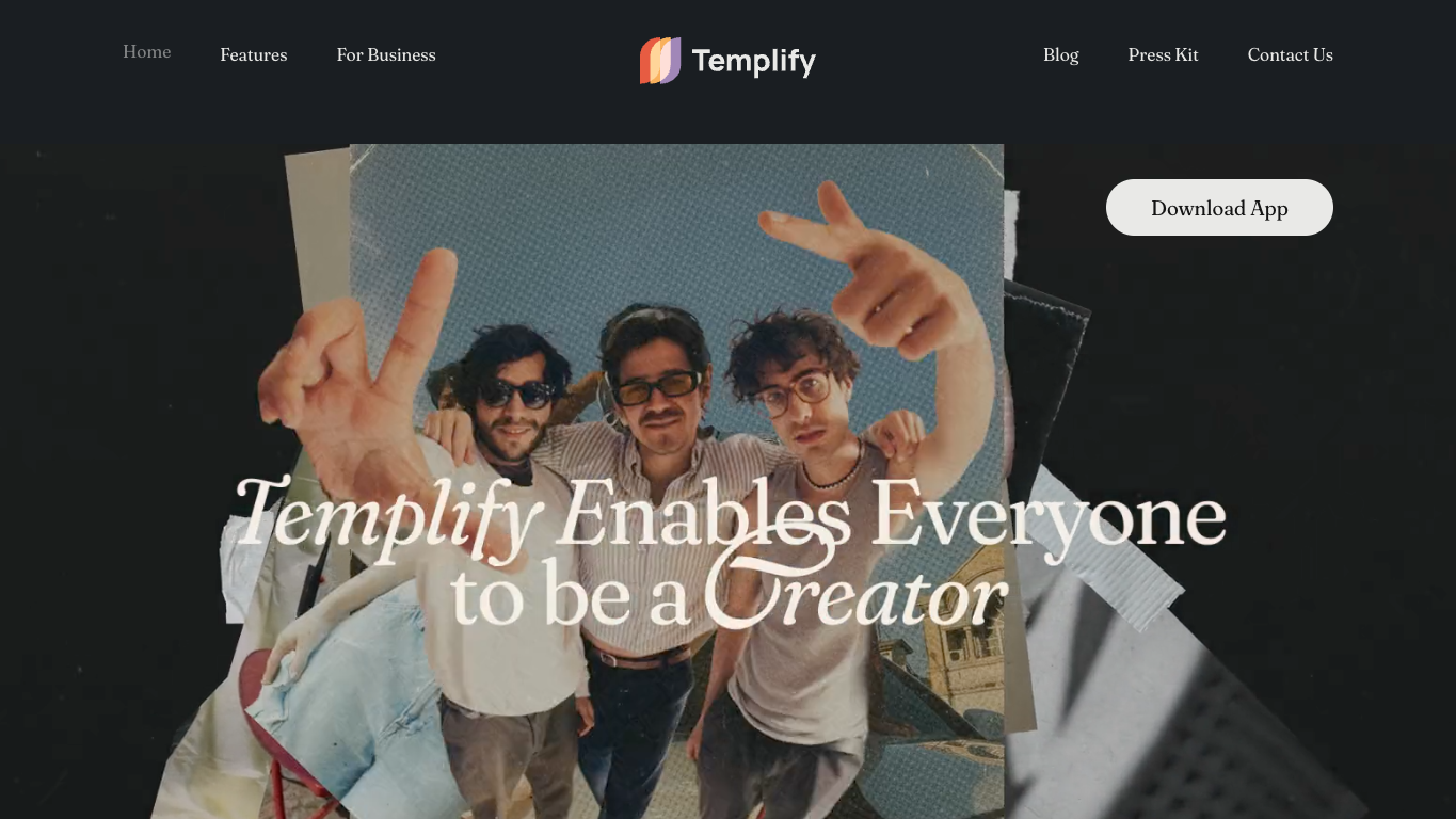 Templify.ai 官网截图
