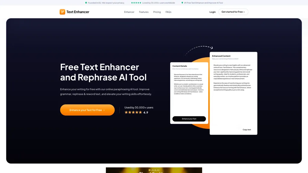 Text Enhancer AI 官网截图