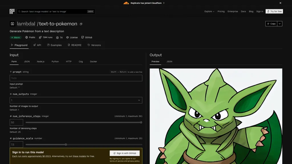Text-To-Pokemon 官网截图