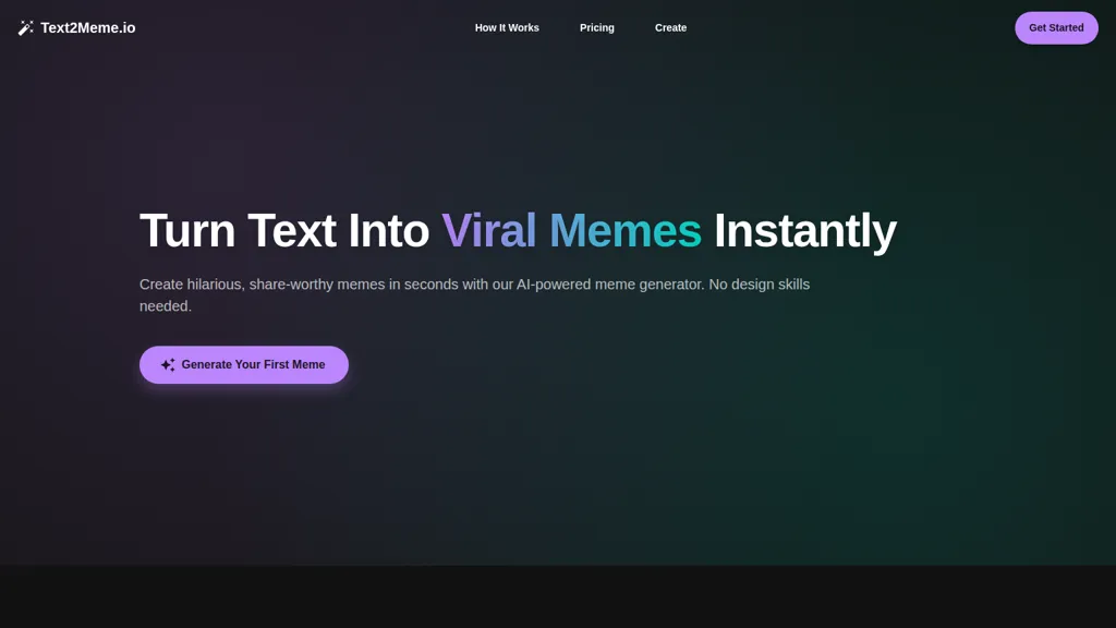 Text2Meme.io 官网截图