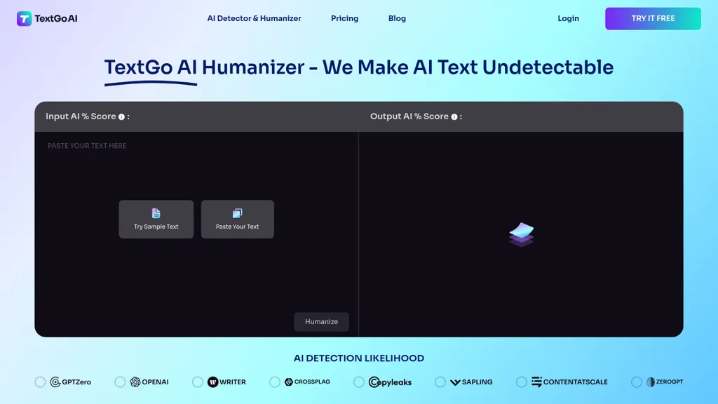 TextGo AI 官网截图